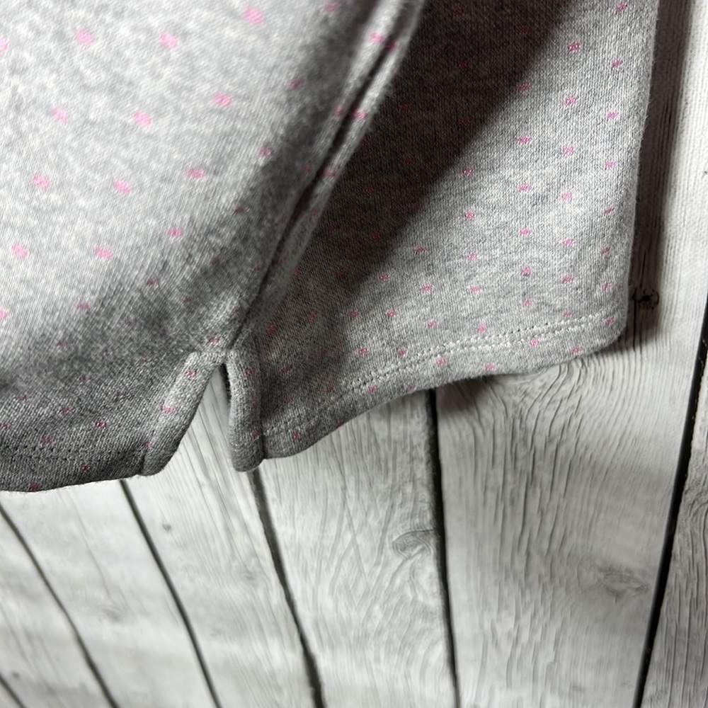Talbots Petite Gray Snowflake Offset Neckline Swe… - image 6